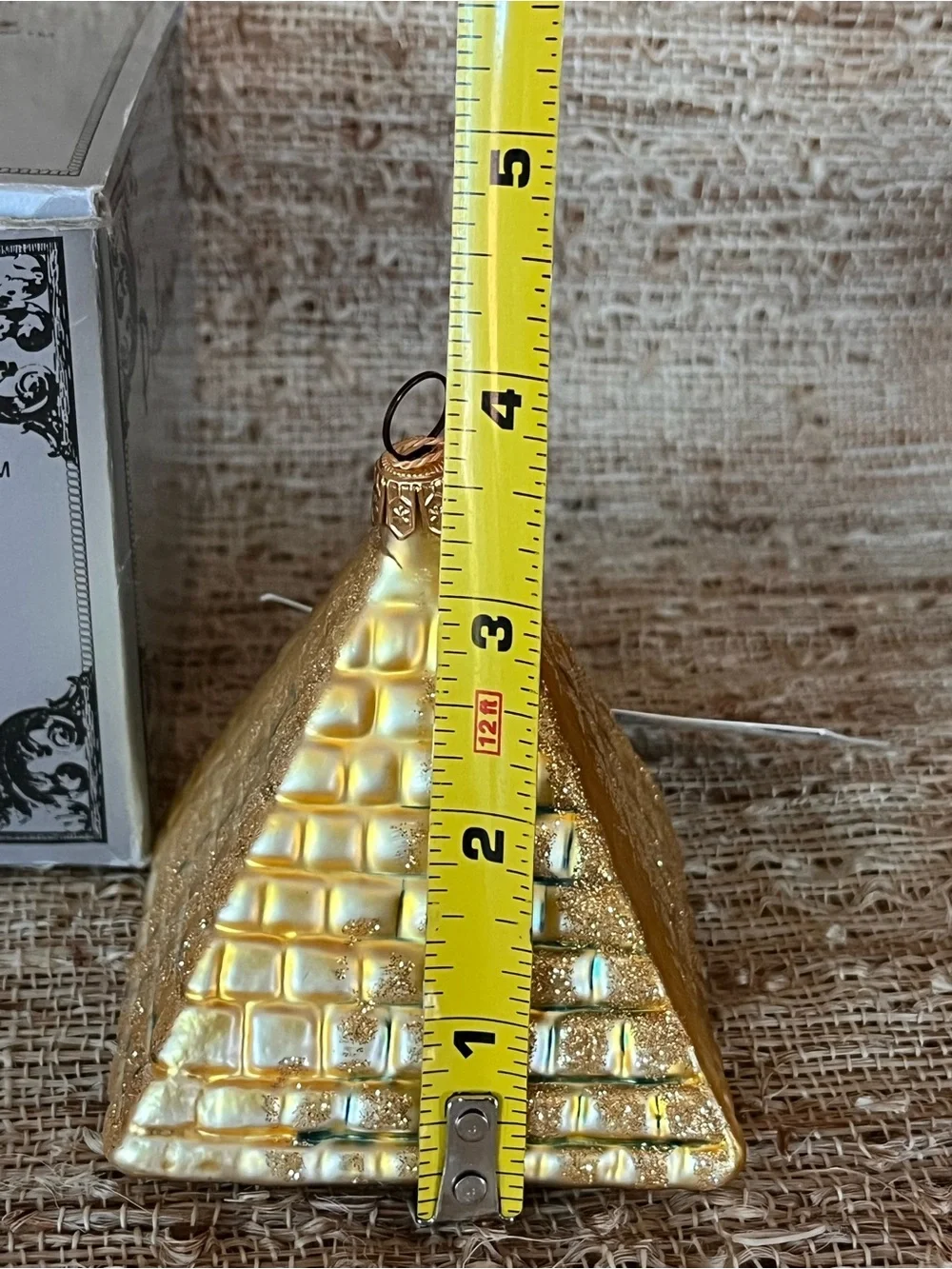 Polonaise Gold Pyramid Holiday Ornament